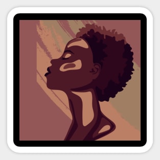 Natural Melanin Woman Sticker